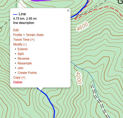 Route Points for Lines